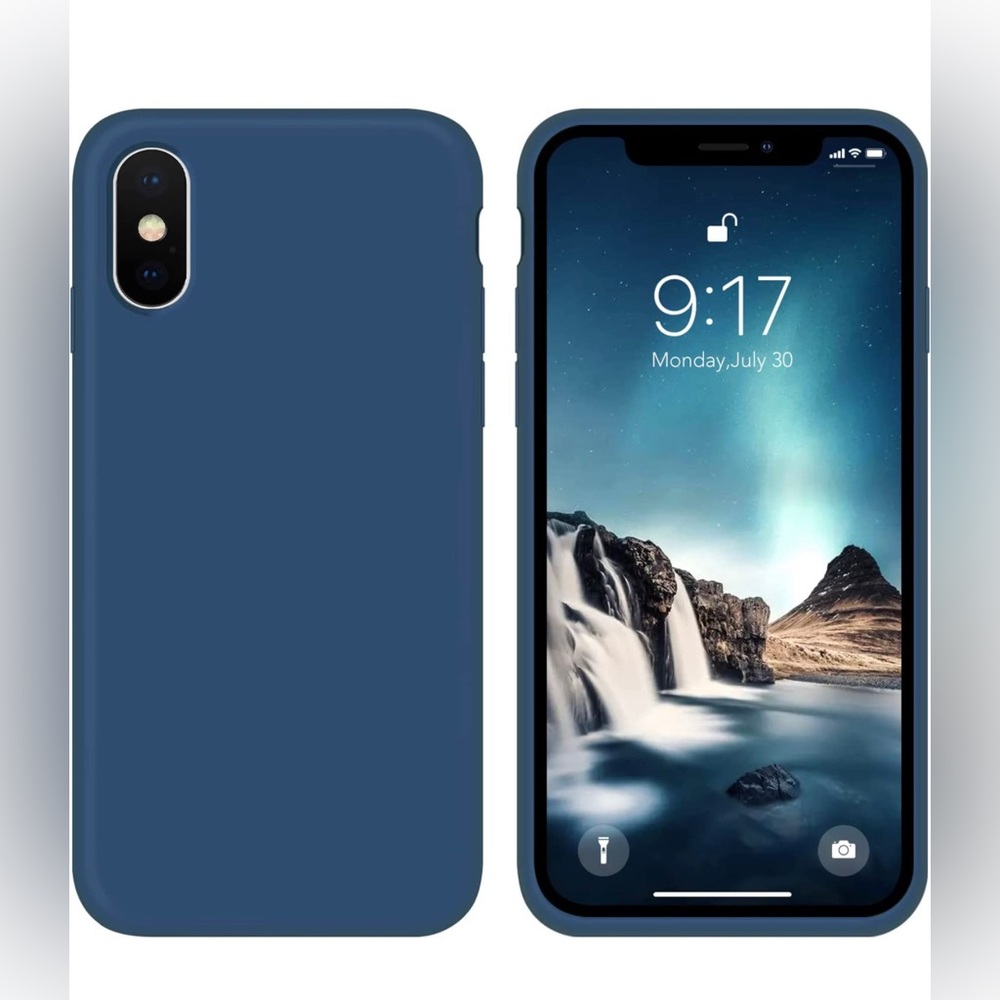 Fashion Case Navy Blue Matte Silicone Phone Case For iPhone XS Max (6.5)